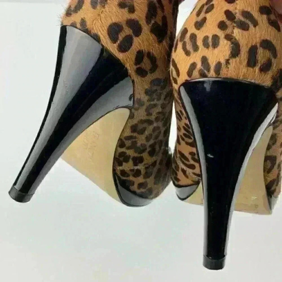 Franco Sarto heels size 6 Napoli calf hair patent - Picture 7 of 9